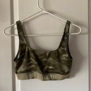 Camo gym to swim VS pink bra